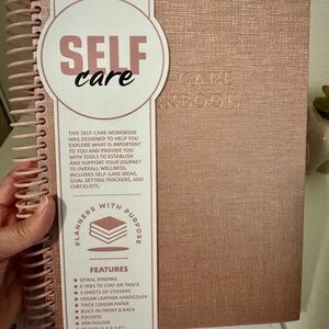 NWT Pink Self-Care Workbook with Rose Gold accents